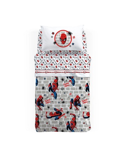 Copriletto Primaverile Spider man Wall in Cotone