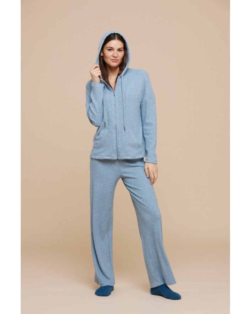 Completo donna loungewear maglina a coste NoidìNotte